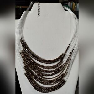 NWT Fashion Accessory necklace (only) beaded Bronze - #206‎